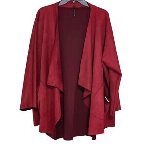 IC by CONNIE K Open Front Cardigan Jacket size XL, Square Botton Pockets